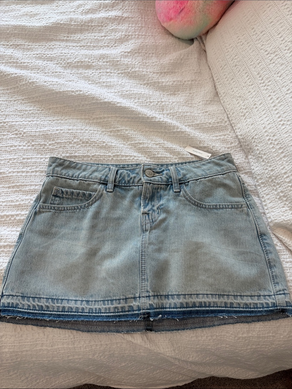 Hollister Light Blue Denim Mini Skirt